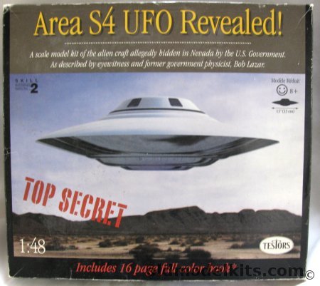 Testors 1/48 Area S4 UFO Revealed - Bob Lazar UFO, 576 plastic model kit